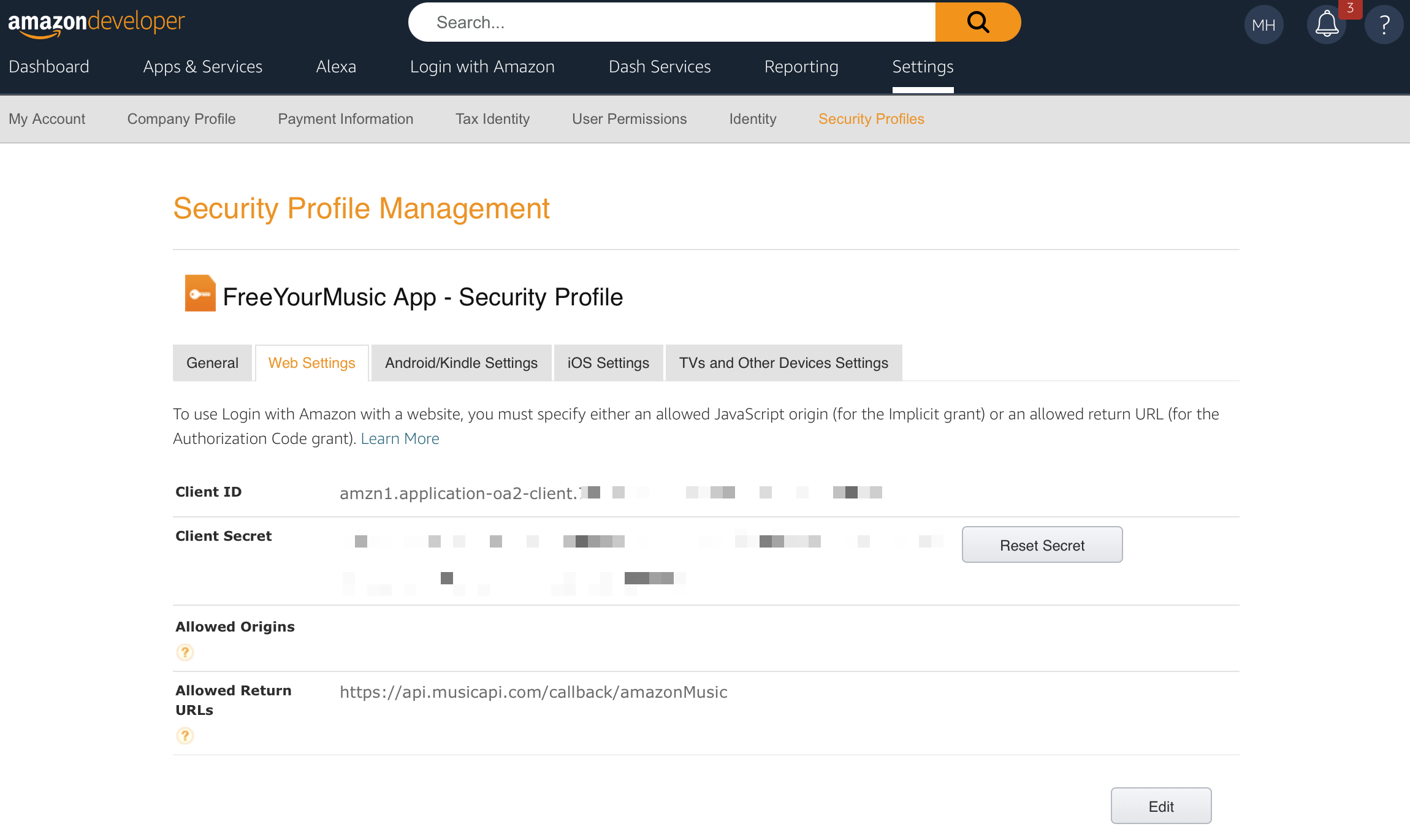 Example Amazon Secrets