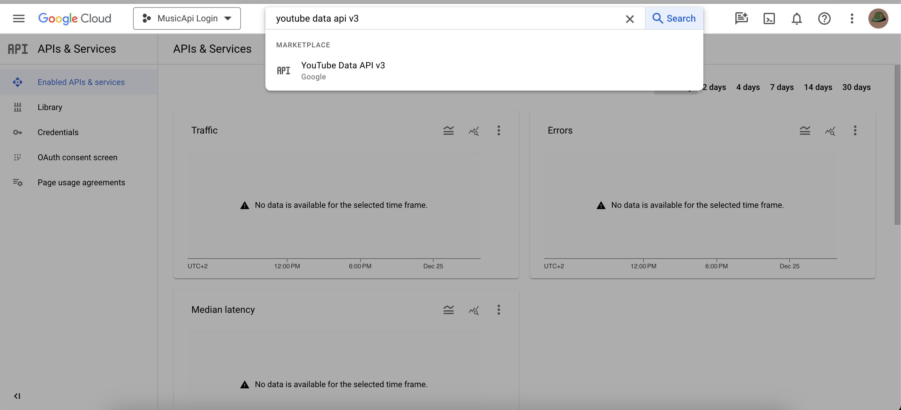 Example Youtube Search